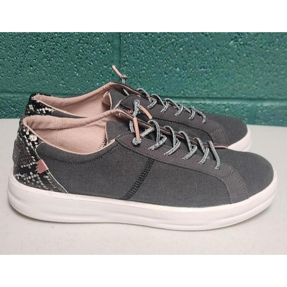 Women's Hey Dude Karina Jet Black Shoes Size